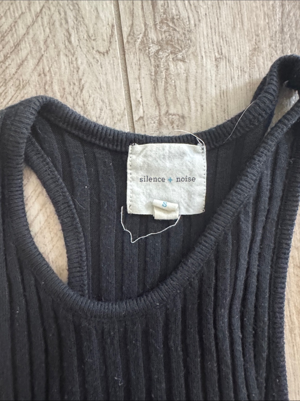 Black Ribbed Tank Top - Picture 2 of 3